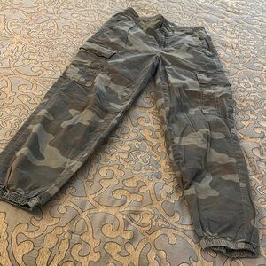 American Eagle Outfitters Green and Gray Flare Jeans